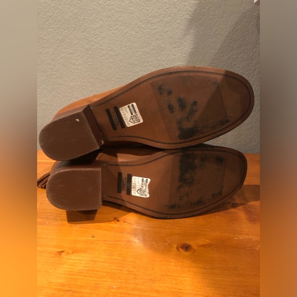 TOMS CARAMEL TASSEL ZIP CARPE DIEM ANKLE BOOTS SIZE 10 - Picture 5 of 8